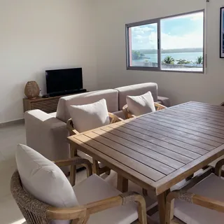 Séjour avec vue sur la baie au Gosier